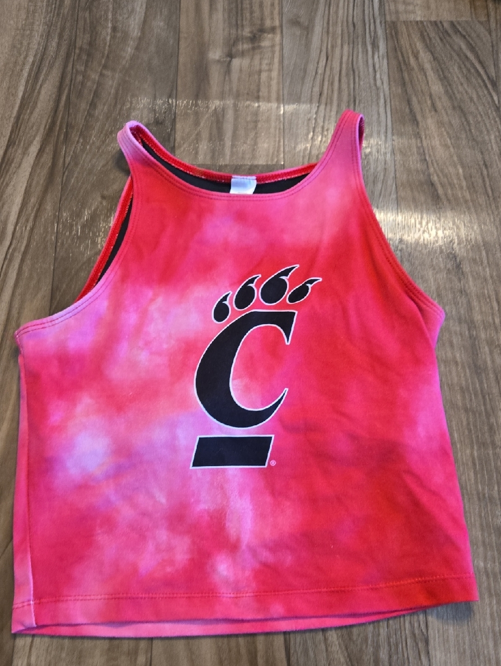 University C Logo Pink Tie-Dye Tank Top for Kids